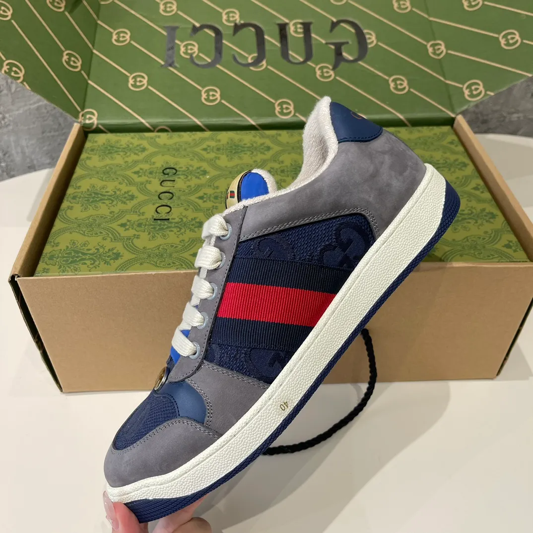 👟👟Ex-factory price 480👟👟 Couple style👫Gucci Gucci ❗️❗️New order shipped Original development Private mold making Correct last shape Hand-polished and distressed effect Correct details Complete accessories Imported leather/original towel lining crafted with craftsmanship Same size for men and women: 35-44